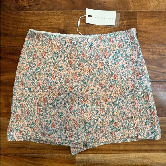 Endless Rose - Floral Cut Detail Mini Skort - Picture 1 of 4